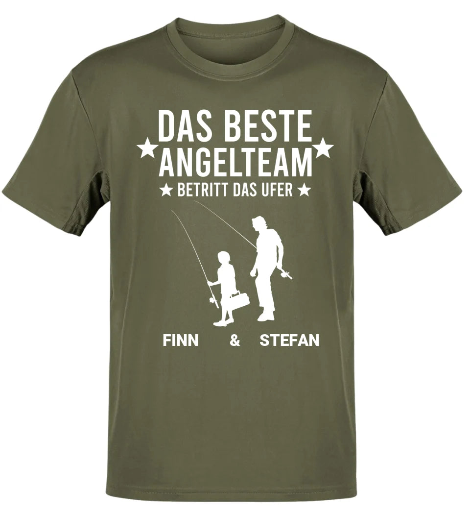 DAS BESTE ANGELTEAM BETRITT DAS UFER - PERSONALISIERT T-SHIRT
