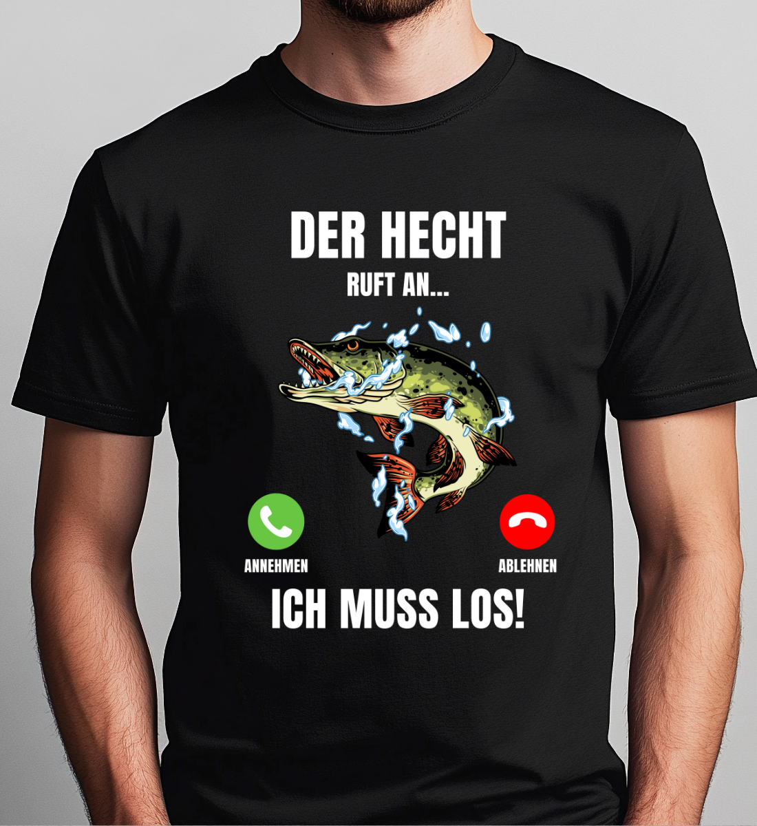 DER HECHT RUFT AN  - T-Shirt Premium