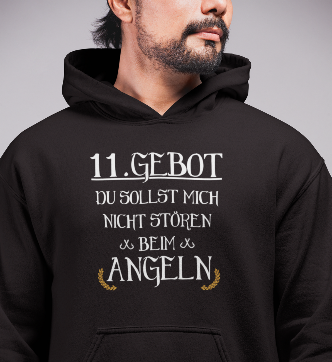 11 GEBOT DU SOLLST MICH NICHT STÖREN BEIM ANGELN  -  Hoodie