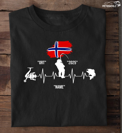 HERZSCHLAG NORWEGEN - T-Shirt - Personalisiert