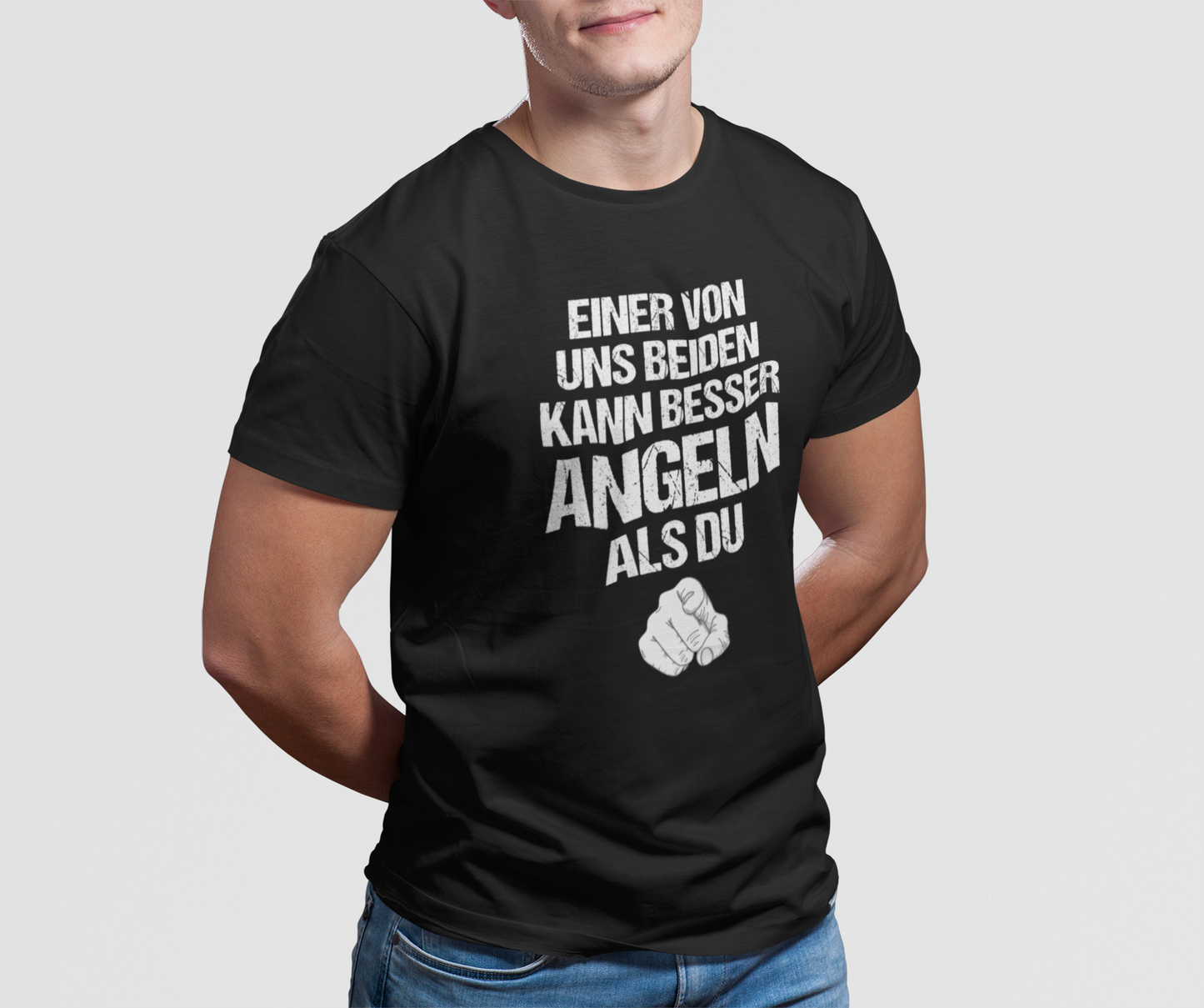 EINER VON UNS BEIDEN KANN BESSER ANGELN  - T-Shirt Premium