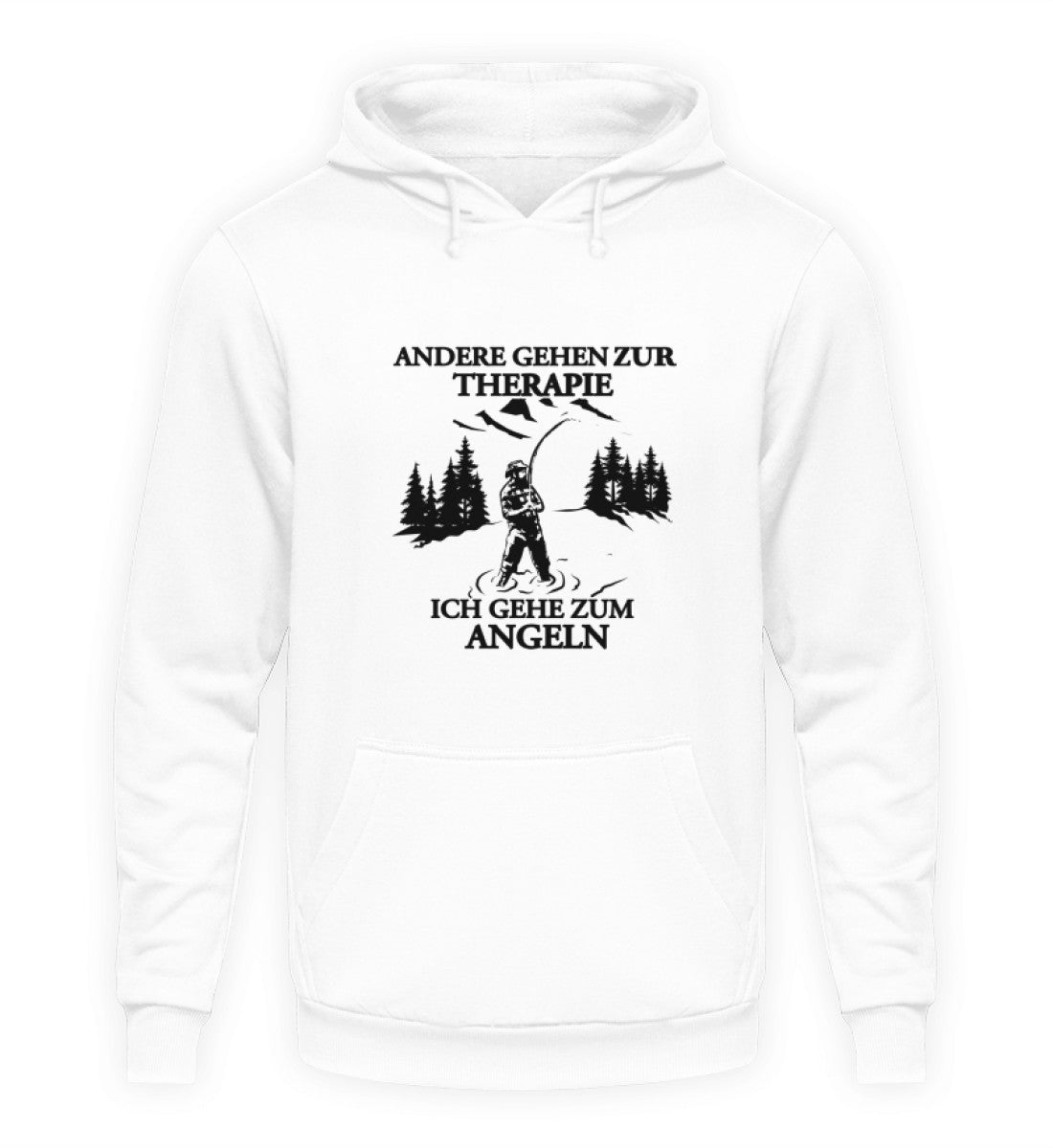 ANDERE GEHEN ZUR THERAPIE ICH GEHE ZUM ANGELN  -  Kapuzenpullover Hoodie Premium