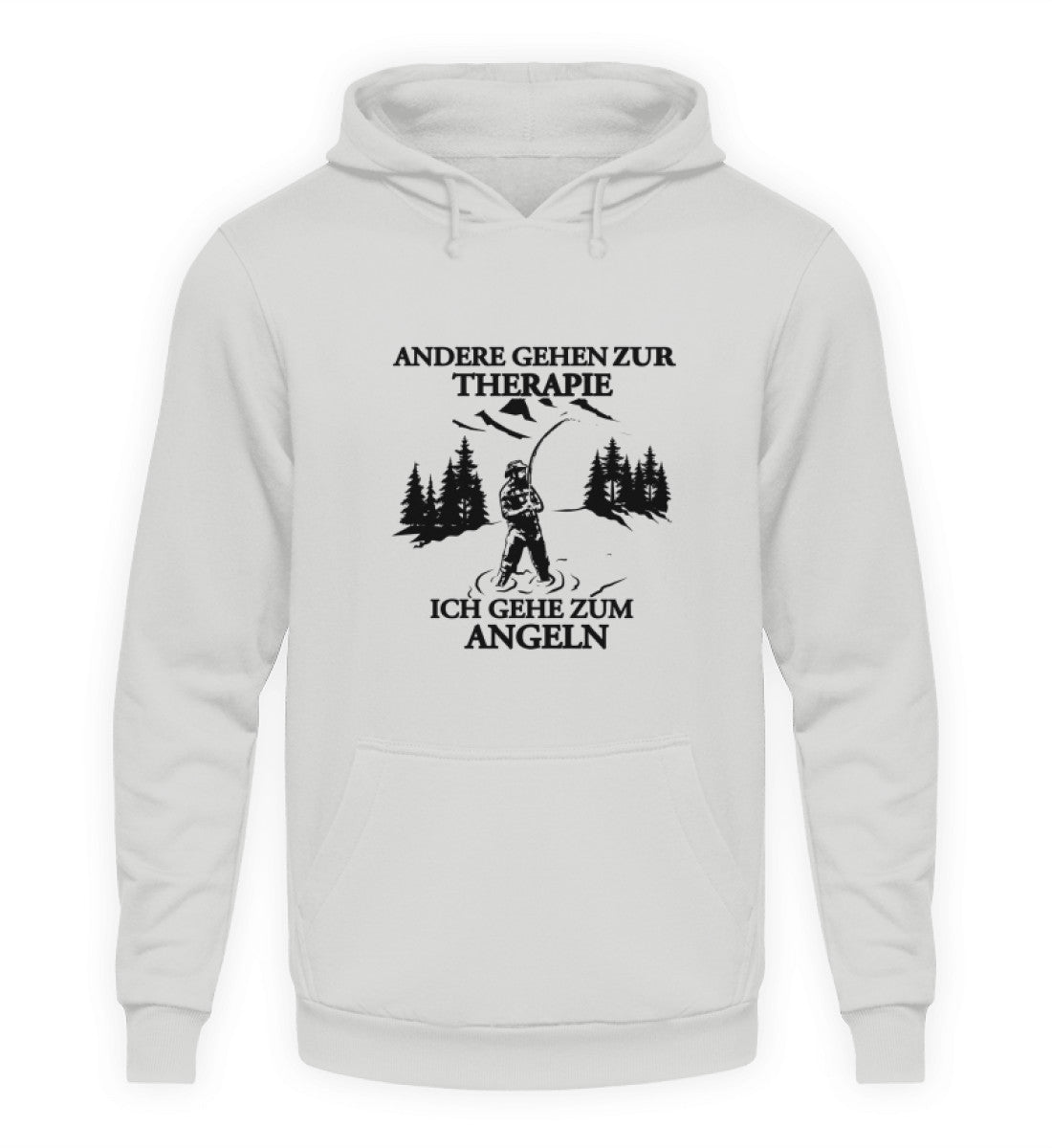 ANDERE GEHEN ZUR THERAPIE ICH GEHE ZUM ANGELN  -  Kapuzenpullover Hoodie Premium