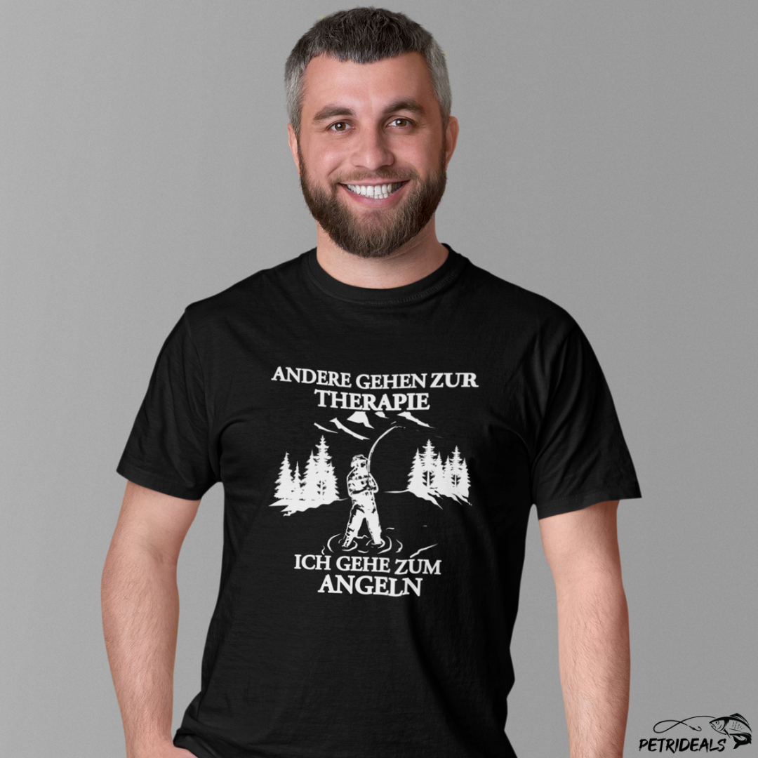 ANDERE GEHEN ZUR THERAPIE ICH GEHE ZUM ANGELN - T-SHIRT